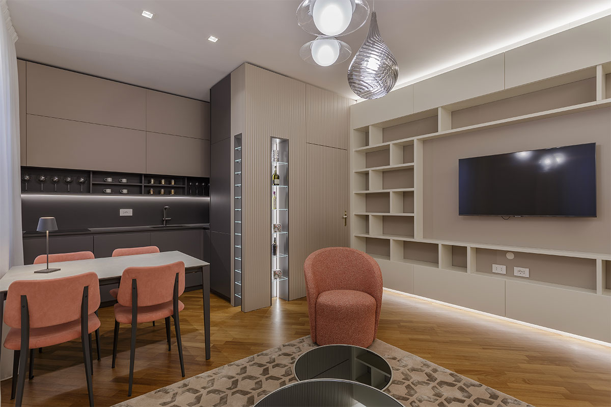 Progetto di arredamento su misura per uan seconda casa a Bologna